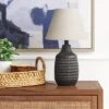 Small Textured Ceramic Lamp Base Black - Threshold™ -Threshold GUEST ee7d958d b7ff 43a6 a873 f6c25c82ddb6