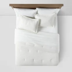 Family-Friendly Comforter & Sham Set Chambray - Threshold™ -Threshold GUEST efba18fa 0f4d 4ac0 a069 291b40f2fbd6