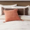 Square Textured Stripe Tassel Decorative Throw Pillow Terracotta - Threshold™ -Threshold GUEST f961d198 1066 43ea 9ee8 6ad38bcc48d1