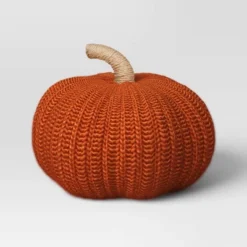 Knit Pumpkin With Jute Stem Novelty Throw Pillow - Threshold™ -Threshold GUEST fe3b2d21 80c5 4050 8e32 8720c3b4b035