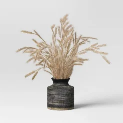 Grass Arrangement In Ceramic Pot Black - Threshold™ -Threshold GUEST feadbbf9 25c2 45e5 ba31 61ab6f1faca8